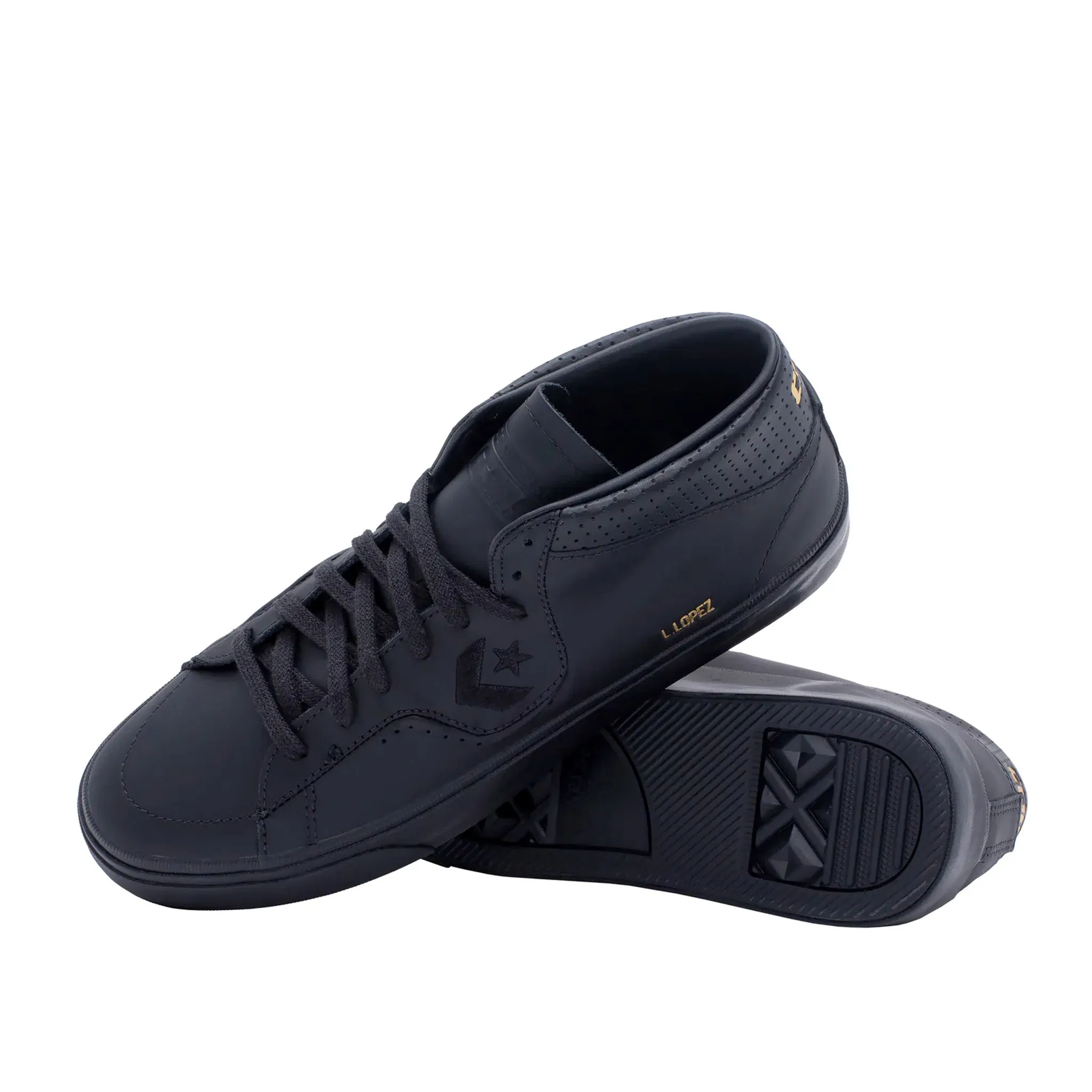 Converse Cons Louie Lopez Pro Mid Leather Black/Black Sale