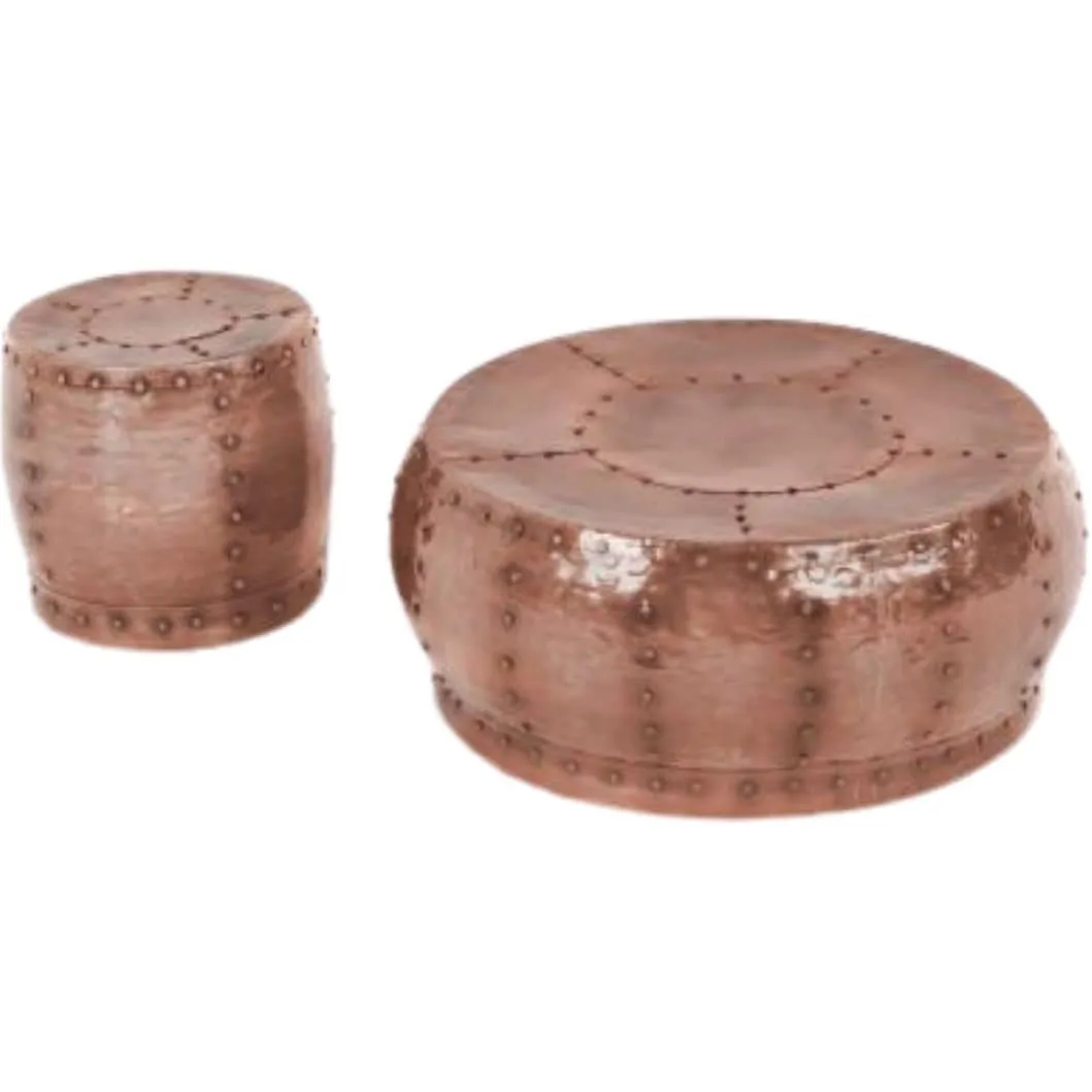 Copper Round Cocktail Table