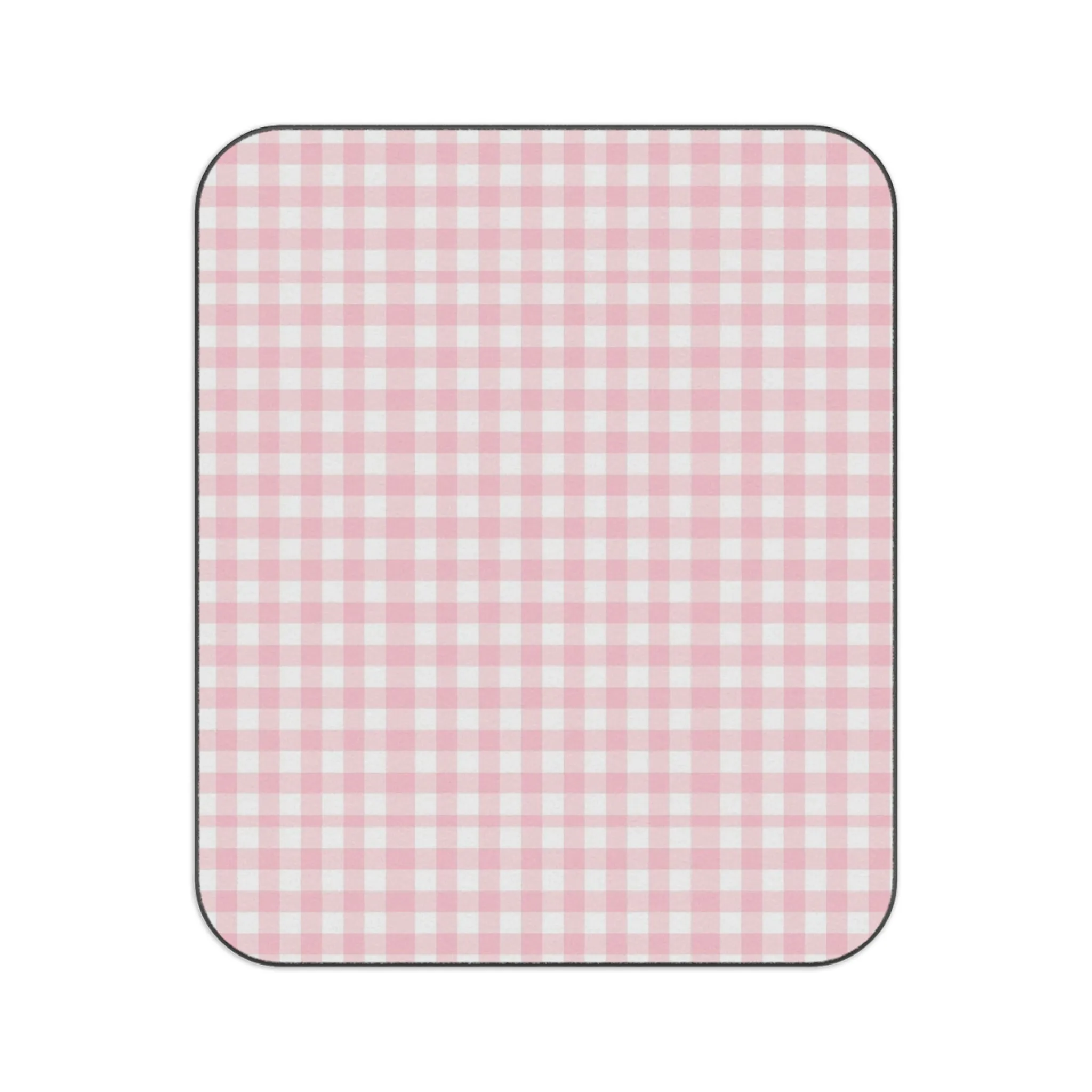 Cozy Pink Gingham Picnic Blanket - Outdoor Essential for Summer Gatherings
