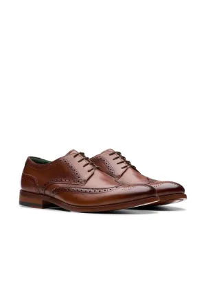 Craftjames Tip Formal Shoe - Mid Tan Leather