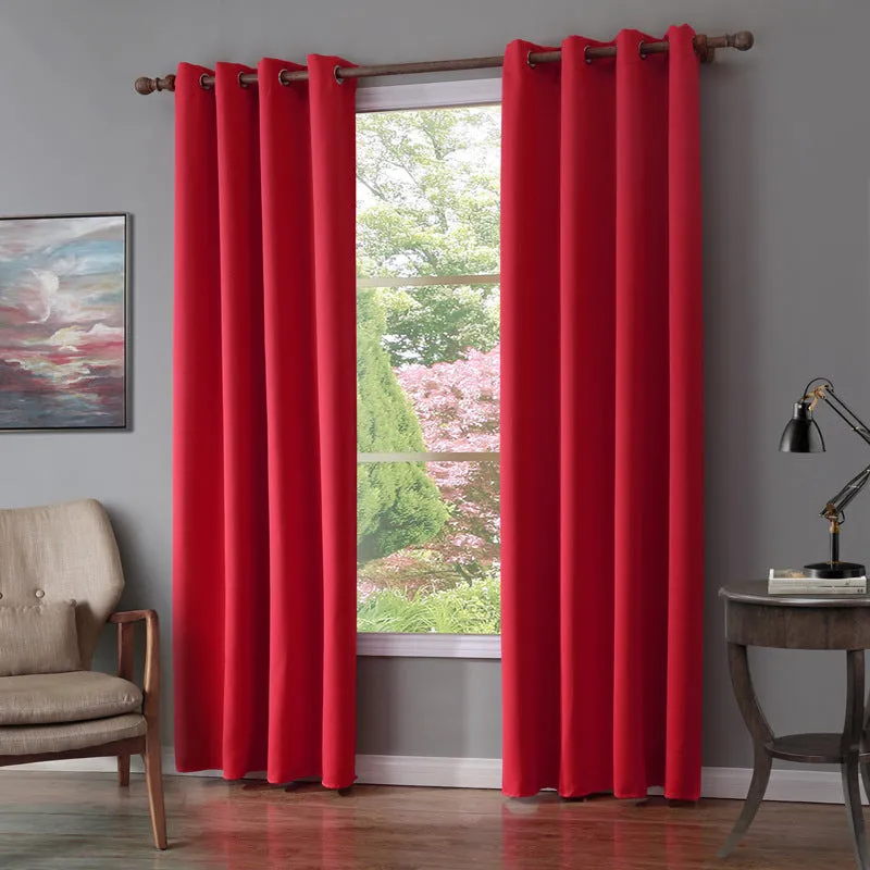Curtain Bedroom Shade Cloth Single Penal with Metal Grommet Top
