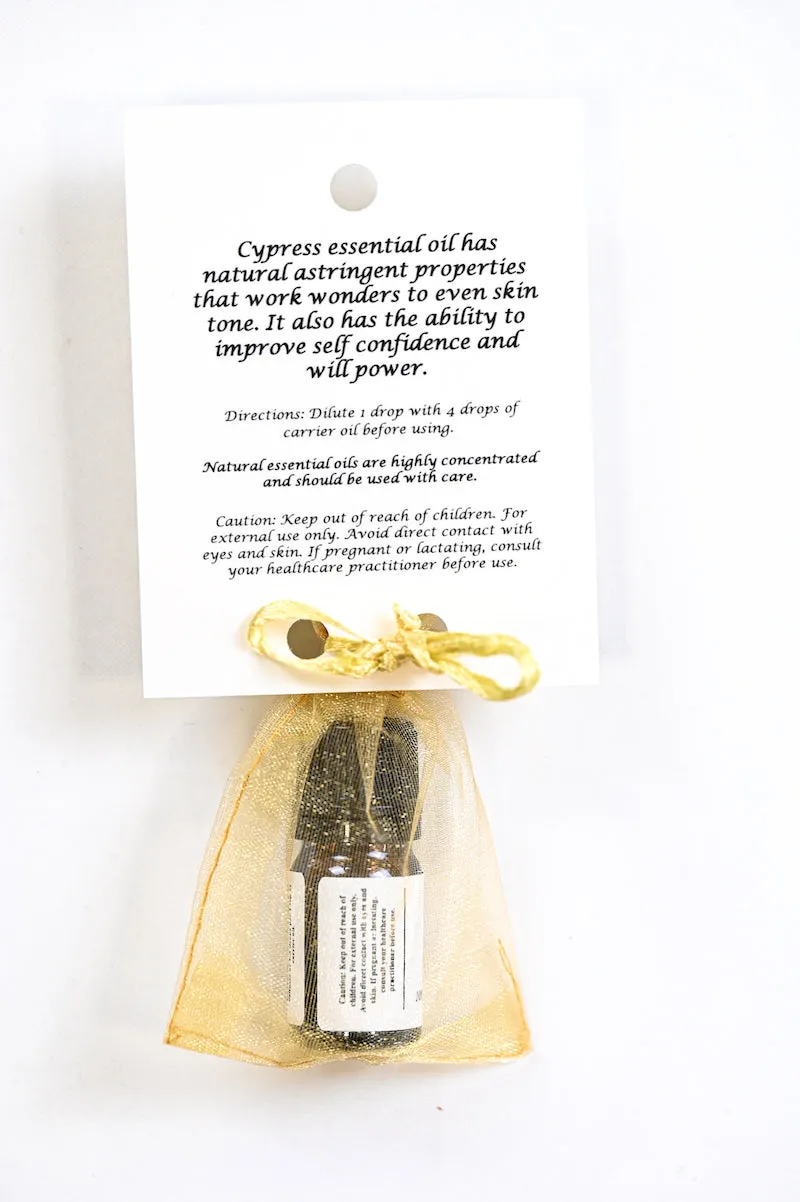 Cypress Essential Oil with Beautiful Diffuser Flower 5ml