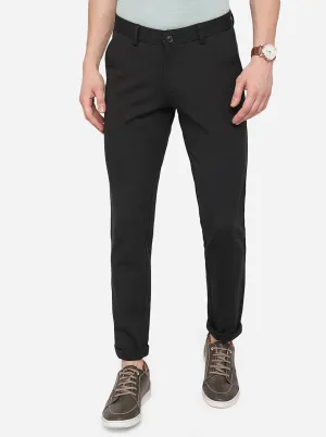 Dark Grey Solid Slim Fit Formal Trouser | JB Studio