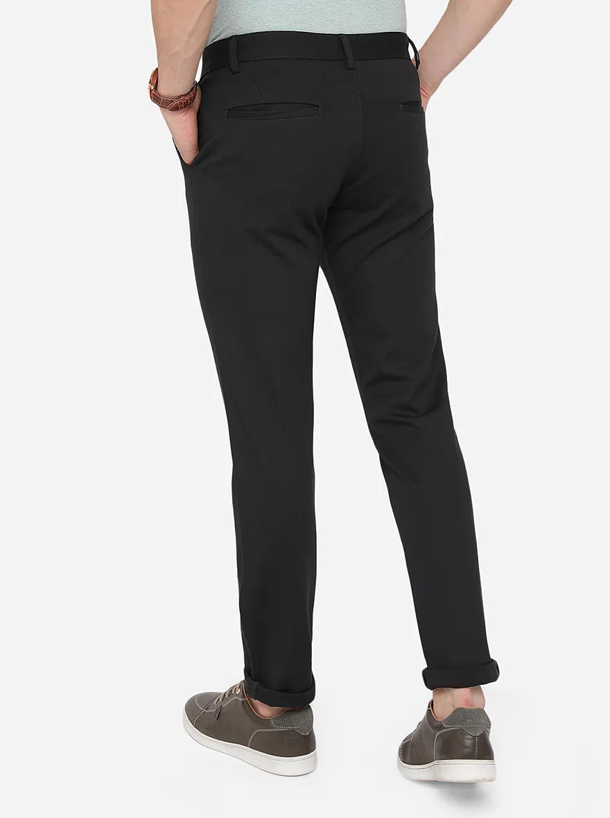 Dark Grey Solid Slim Fit Formal Trouser | JB Studio