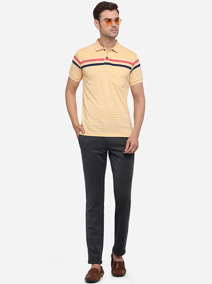 Dark Grey Solid Venice Fit Casual Trouser | JadeBlue