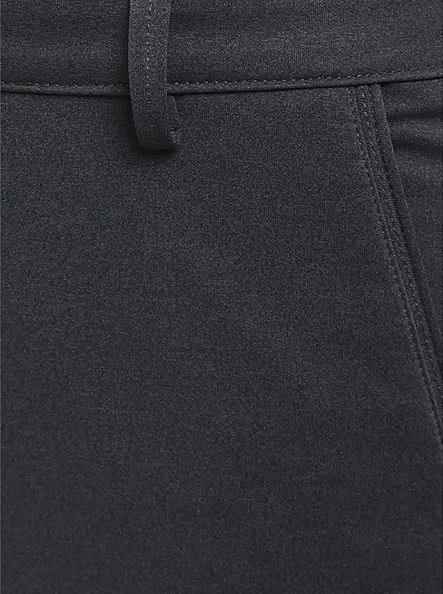 Dark Grey Solid Venice Fit Casual Trouser | JadeBlue