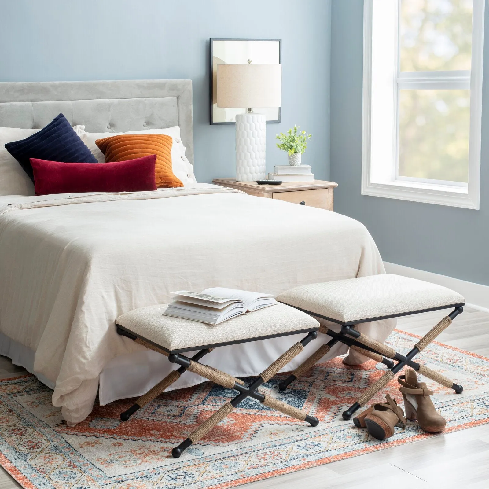 Deborh Metal Accent Stool
