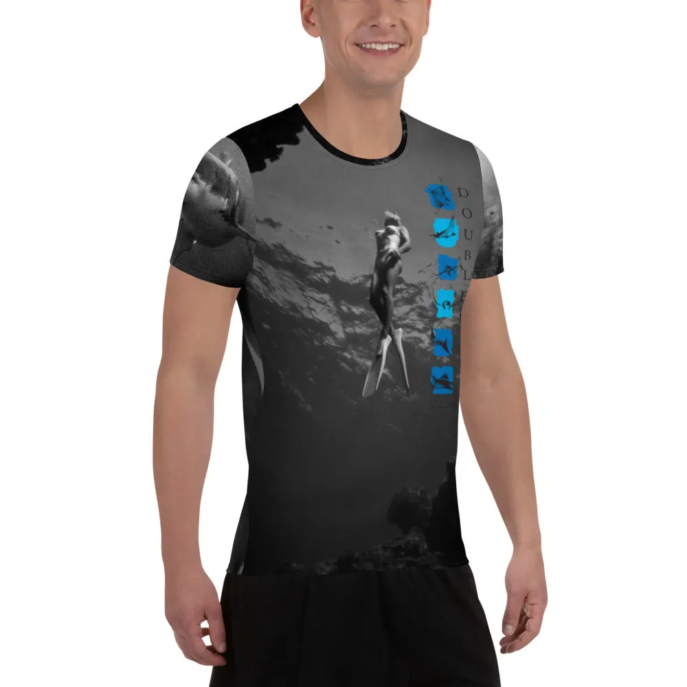 DoubleBlue LOGO Ocean Ecstasy All-Over Print Men's Athletic T-shirt