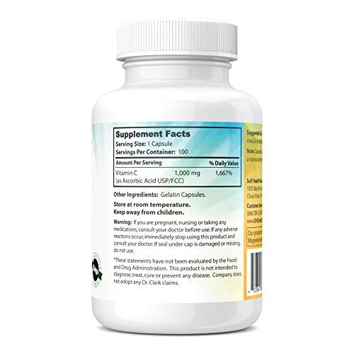 Dr Clark vitamina C, 1000 mg, 100 °Cápsulas