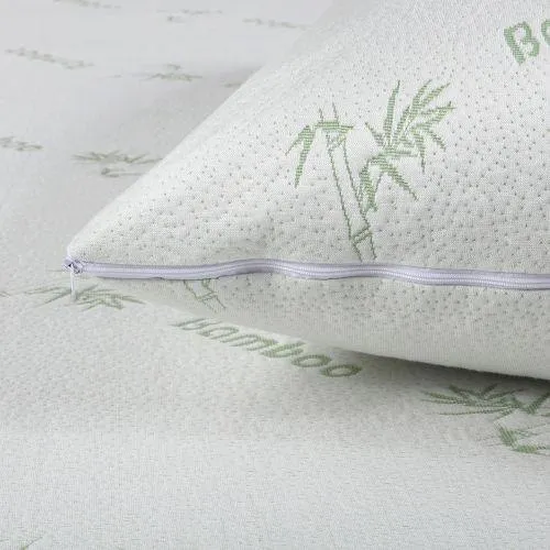 Dreamaker Bamboo Knitted Waterproof Pillow Protector Twin Pack