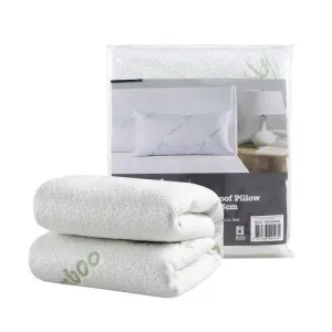 Dreamaker Bamboo Knitted Waterproof Pillow Protector Twin Pack