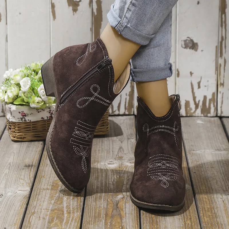 Dusty Darlings Block Heel Ankle Boots