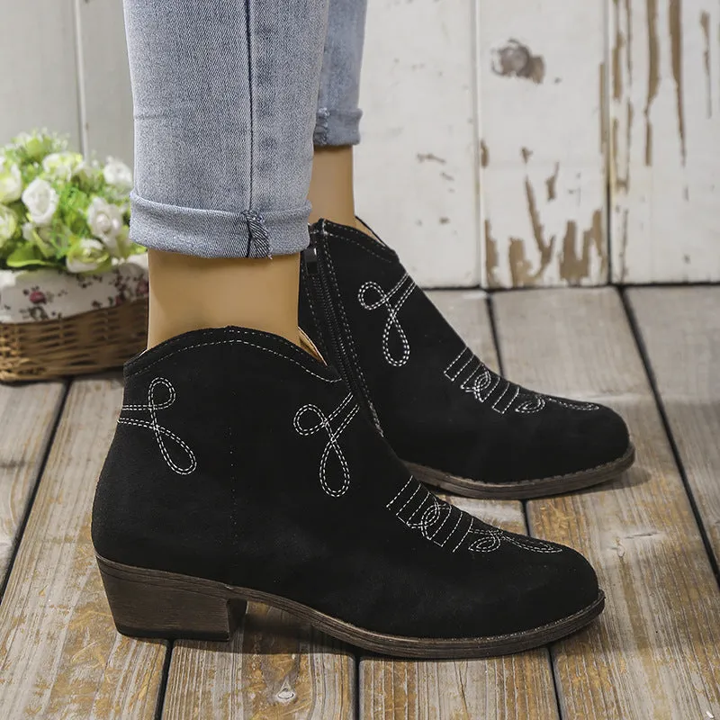 Dusty Darlings Block Heel Ankle Boots