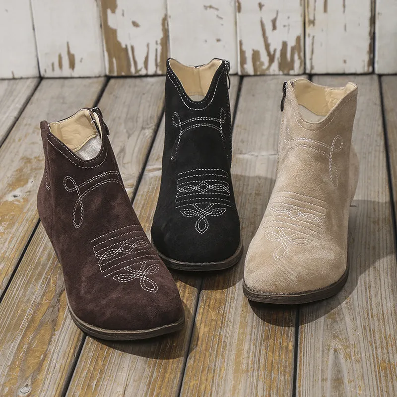 Dusty Darlings Block Heel Ankle Boots
