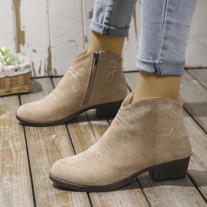 Dusty Darlings Block Heel Ankle Boots