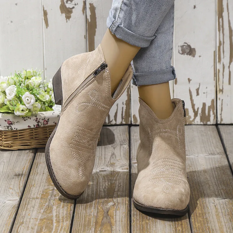 Dusty Darlings Block Heel Ankle Boots