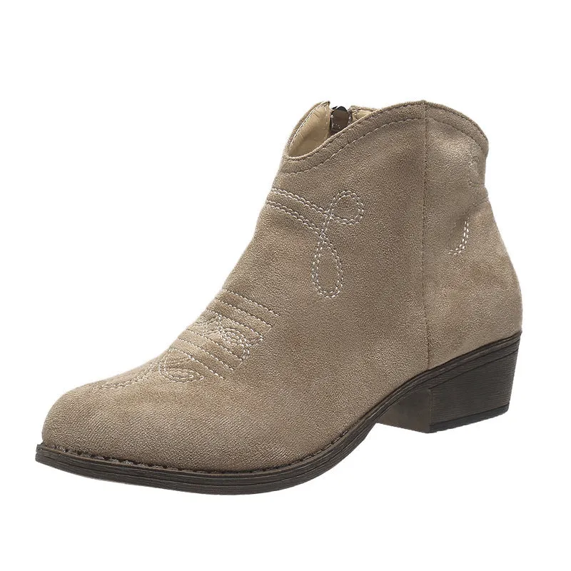 Dusty Darlings Block Heel Ankle Boots
