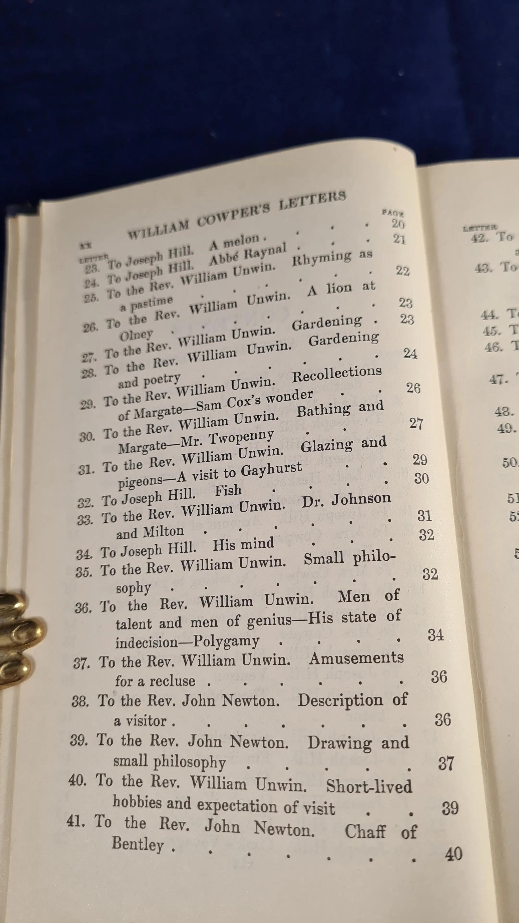 E V Lucas - William Cowper's Letters, Oxford University, 1924