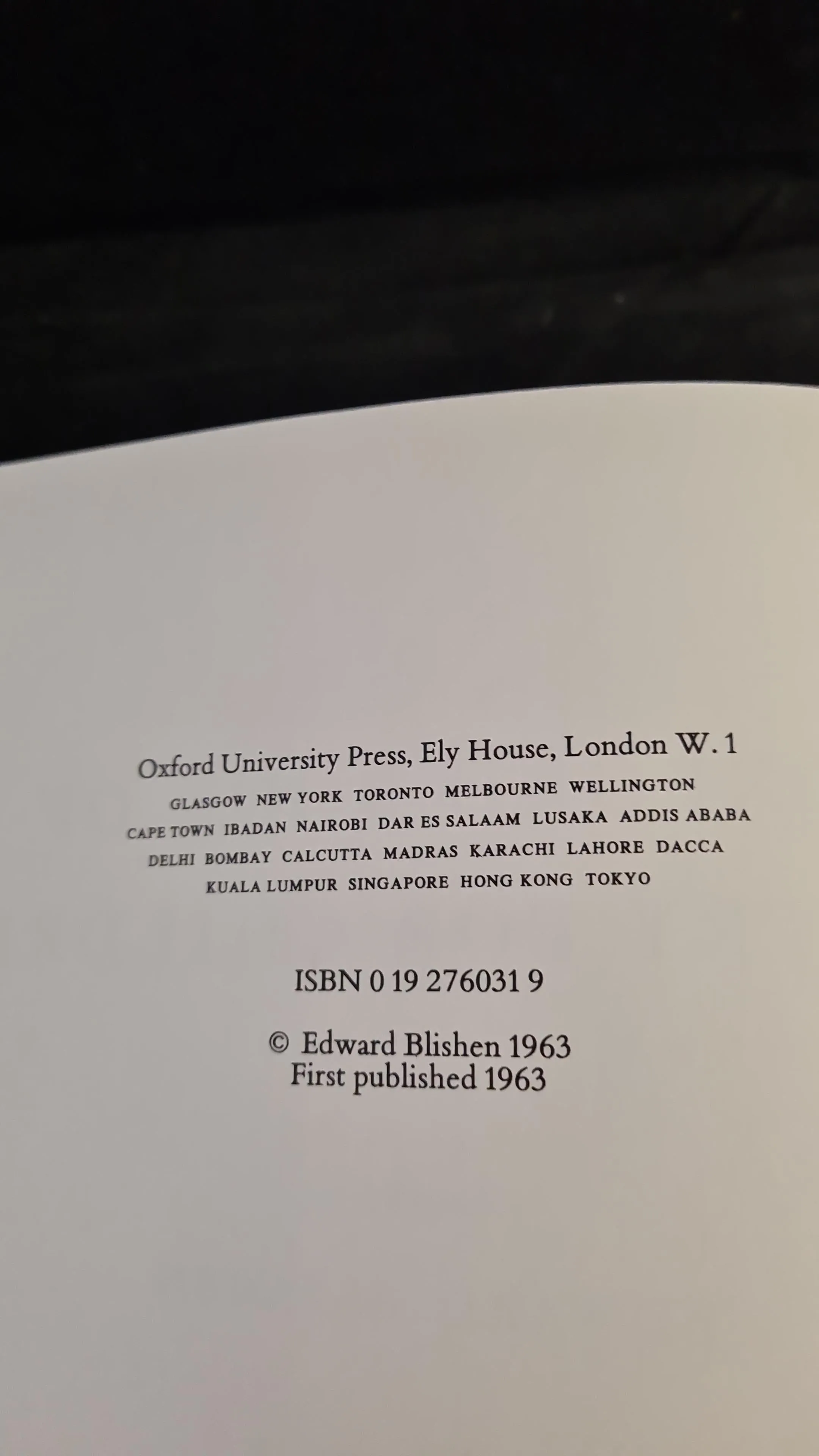 Edward Blishen & Brian Wildsmith - Oxford Book of Poetry for Children, 1963