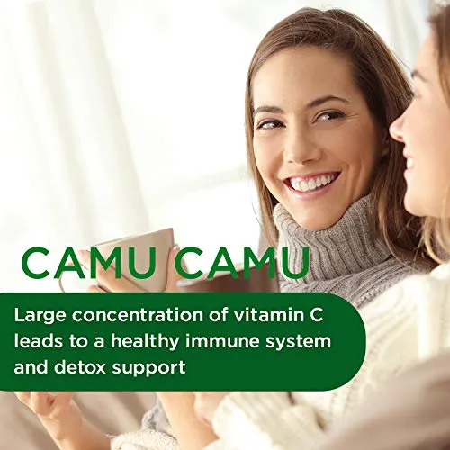 Emerald Labs Camu Camu – Ayuda a apoyar la desintoxicación corporal, fortalece el sistema inmunológico, soporta anti-envejecimiento, fuente de plantas vitamina C – 4.23 oz en polvo de fruta