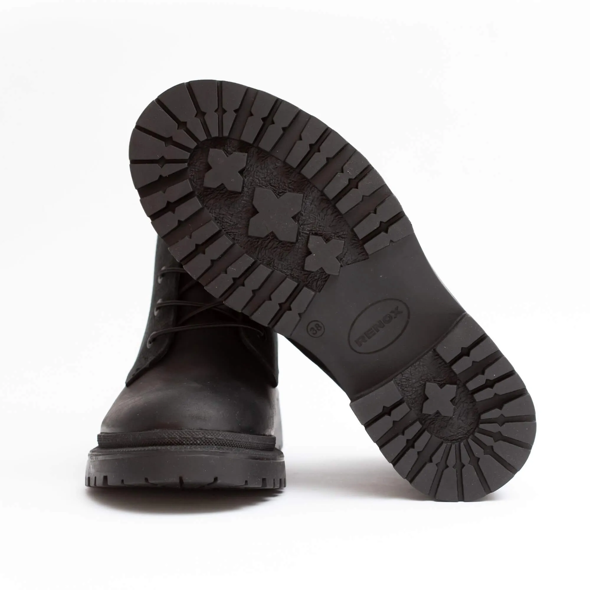 Explorer Black Rustic Women's Ankle Boot