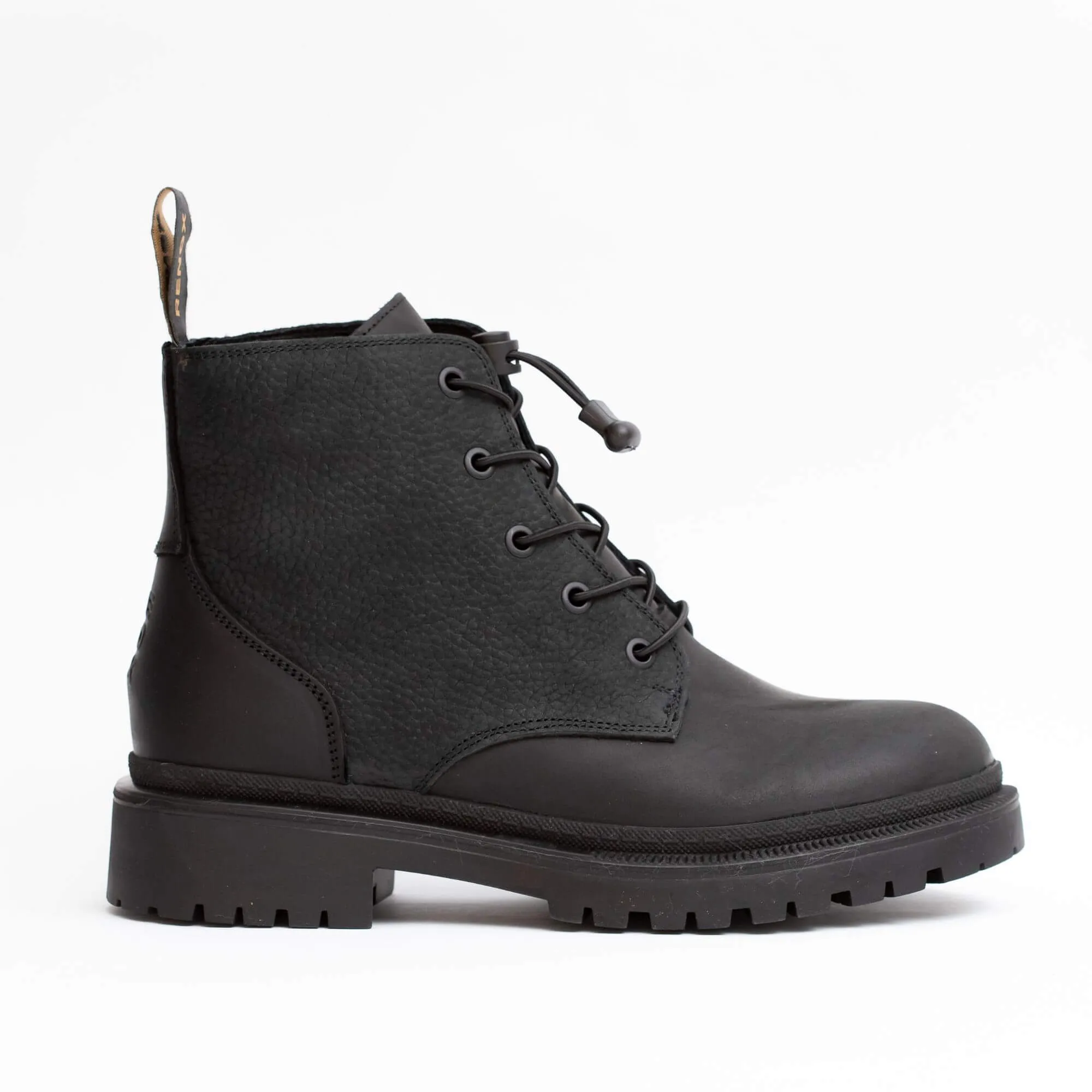 Explorer Black Rustic Women's Ankle Boot