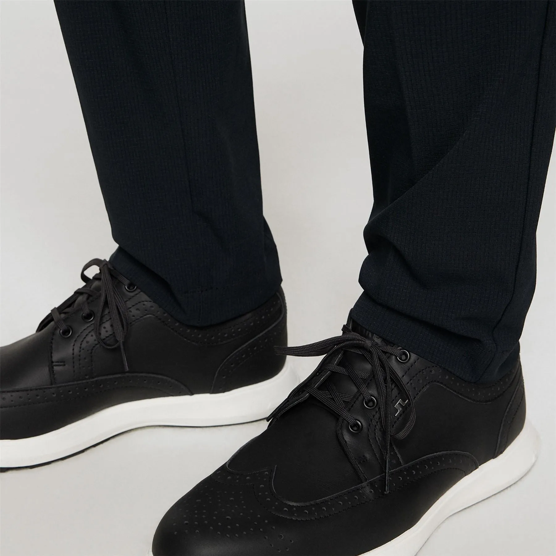 Fairway Brogue Nappa Leather Golf Sneakers Black