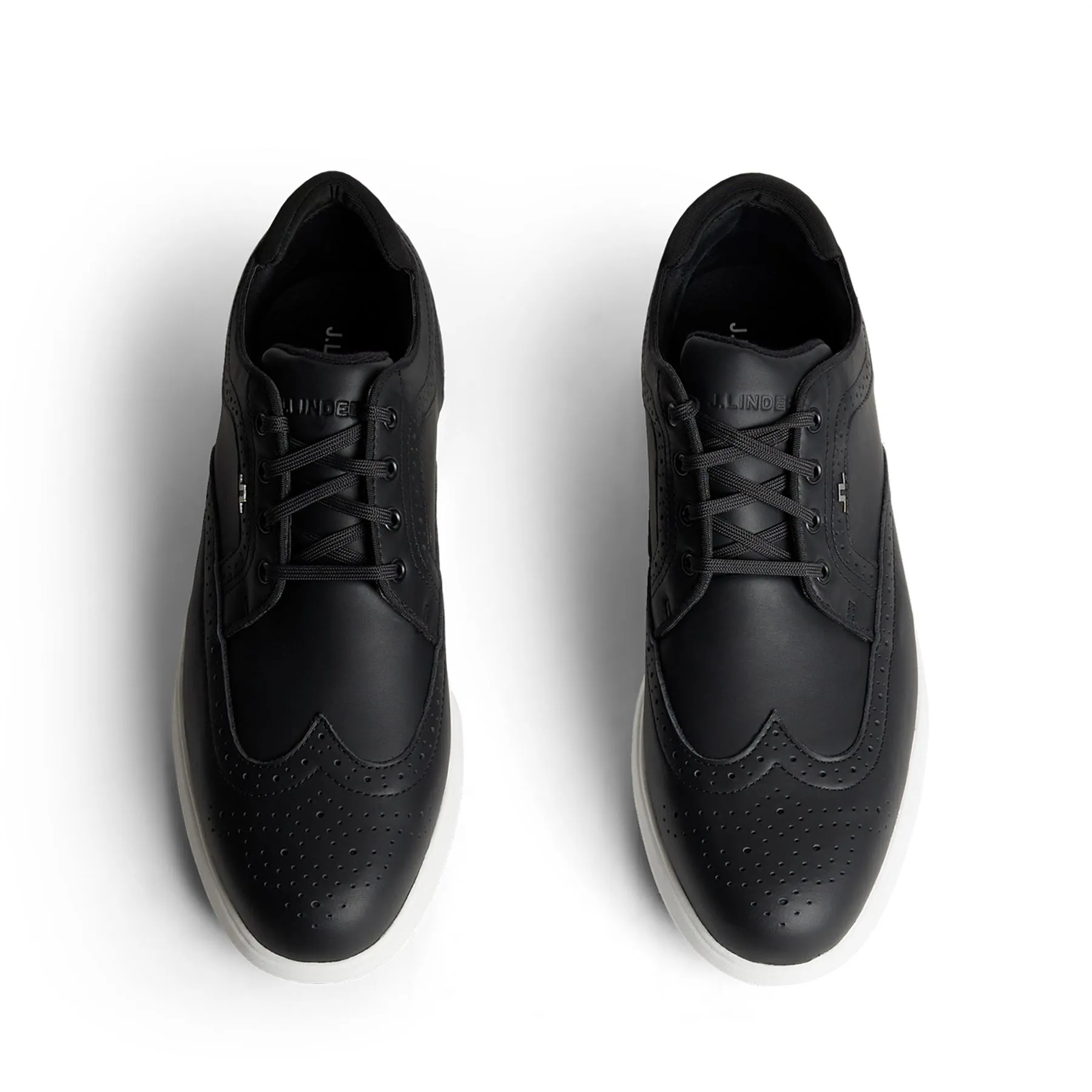 Fairway Brogue Nappa Leather Golf Sneakers Black