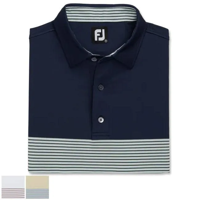Footjoy Color Block Lisle Self Collar XL Lemonade/White/Dove Grey (29593
