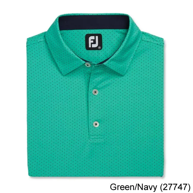 FootJoy Stretch Lisle Dot Print Self Collar
