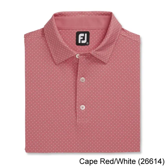 FootJoy Stretch Lisle Dot Print Self Collar