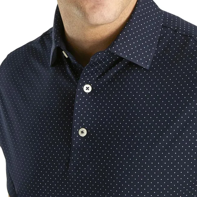 FootJoy Stretch Lisle Dot Print Self Collar