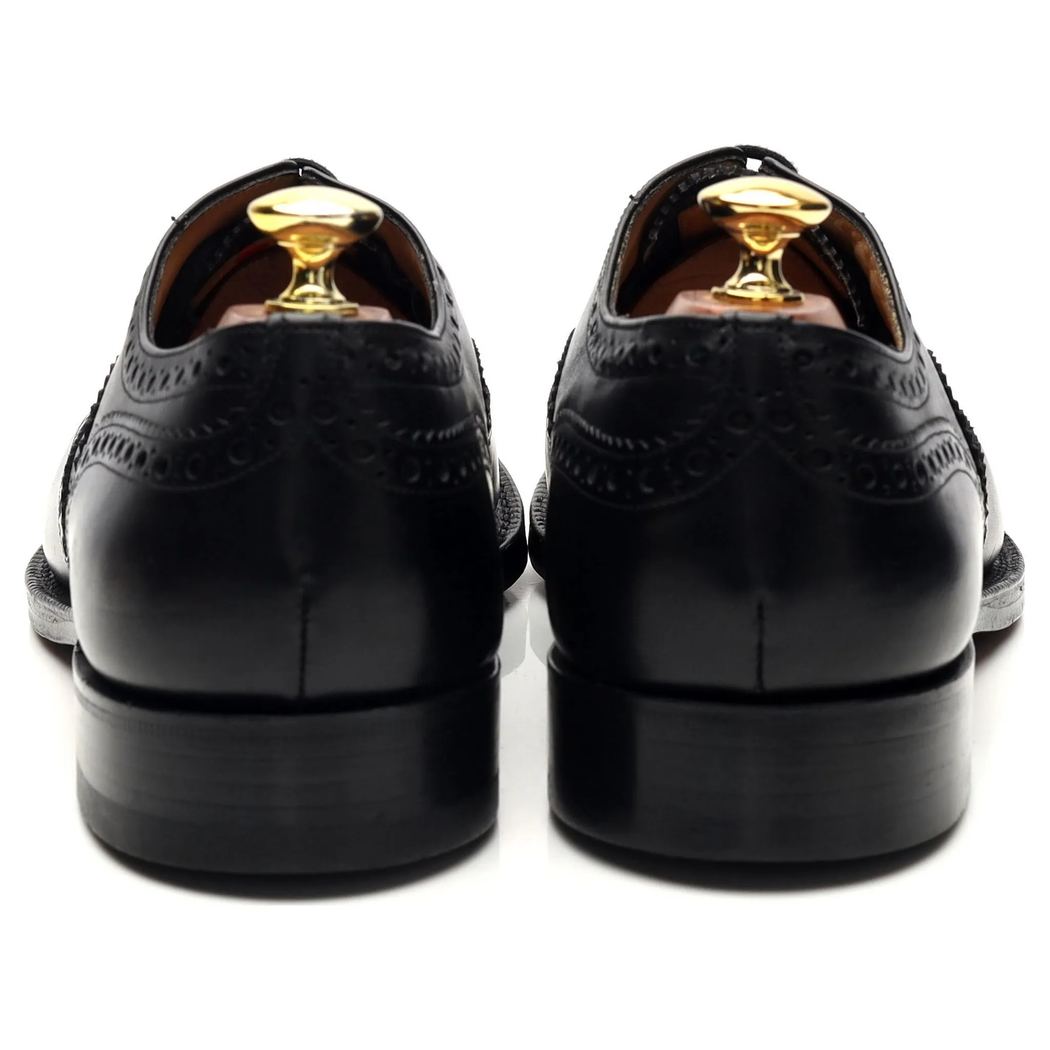 'Franklin' Black Leather Brogues UK 8.5 G