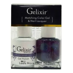 GELIXIR / Gel Nail Polish Matching Duo - 100 Purple Secret