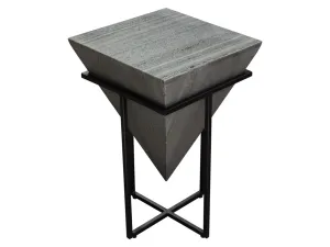 GEMSTONE ACCENT TABLE - GREY