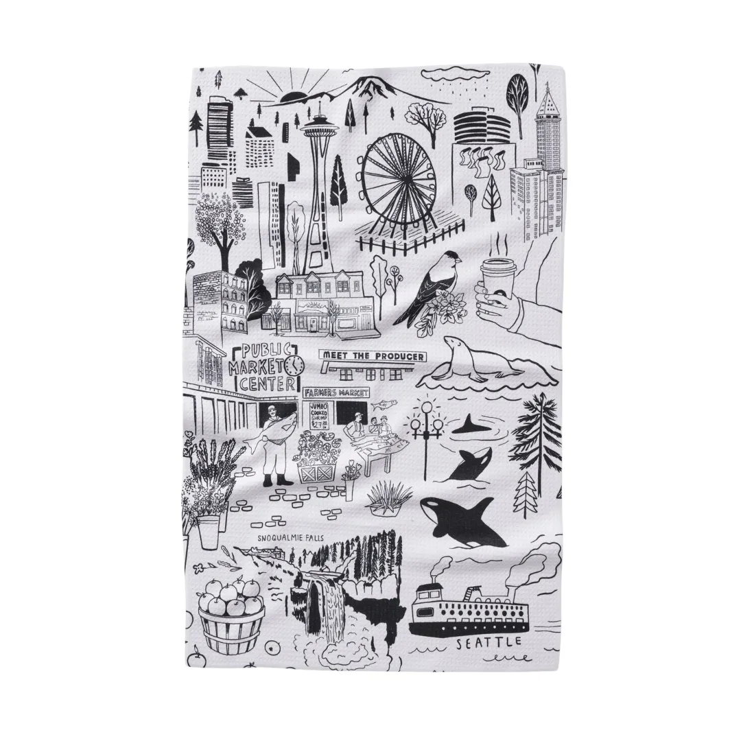 Geometry: Seattle Tea Towel