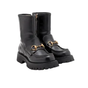 GG HORSEBIT ANKLE BOOTS LEATHER BLACK