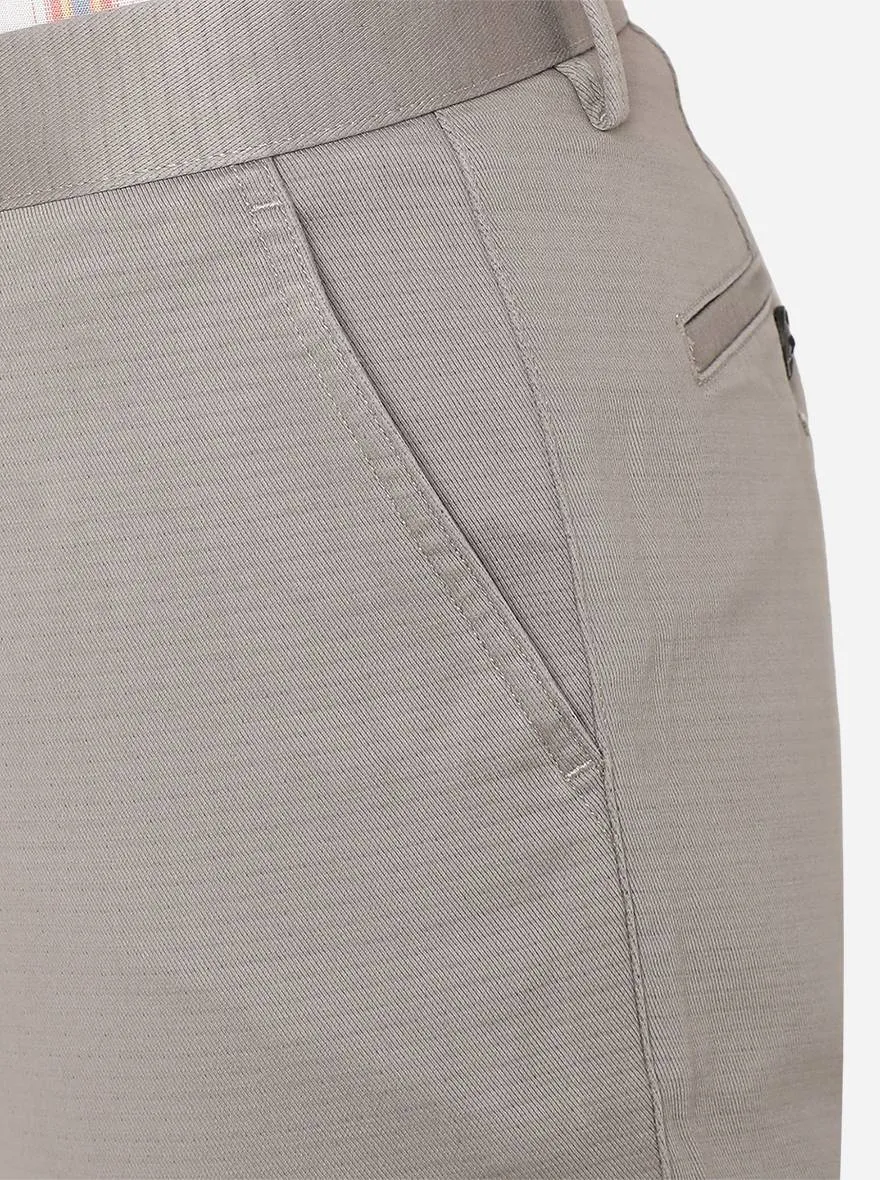Grey Solid Uno Fit Casual Trouser | JadeBlue