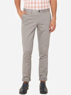 Grey Solid Uno Fit Casual Trouser | JadeBlue