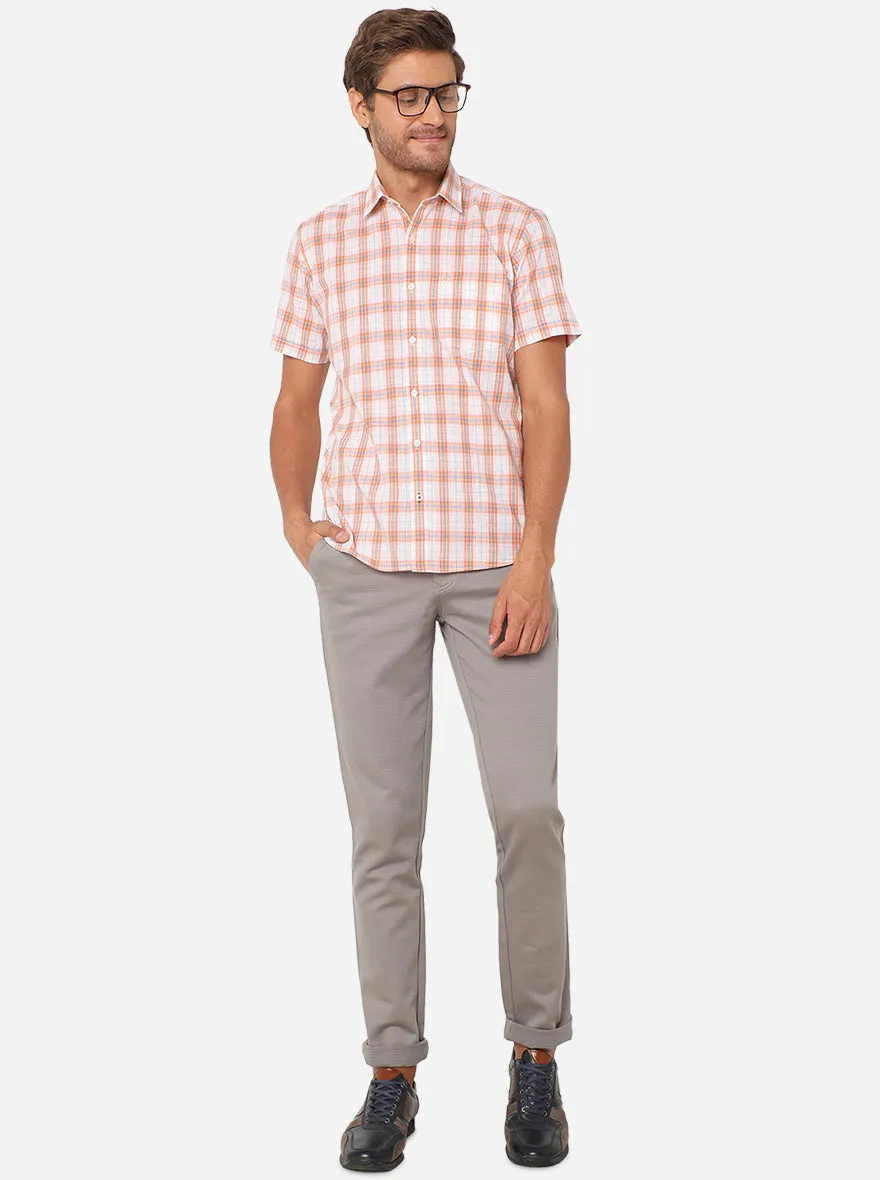 Grey Solid Uno Fit Casual Trouser | JadeBlue