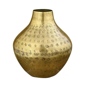 HAMMERED METAL FINISH VASE