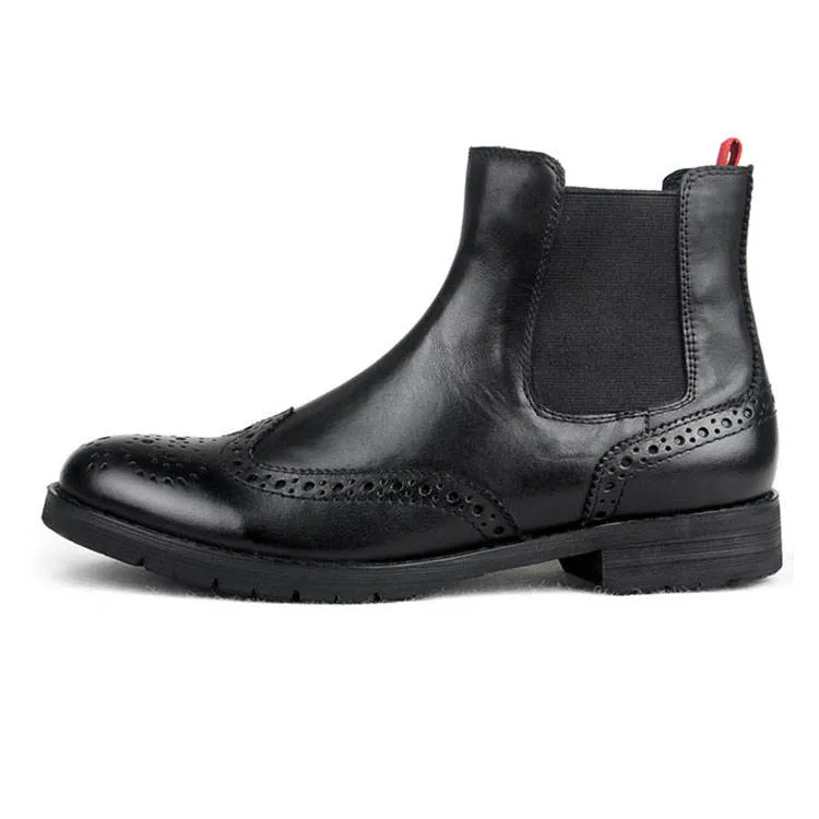 Handmade Patent Cow Leather High Ankle Boots
