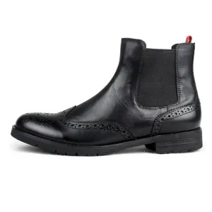 Handmade Patent Cow Leather High Ankle Boots