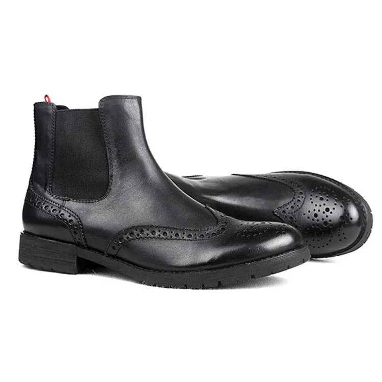 Handmade Patent Cow Leather High Ankle Boots