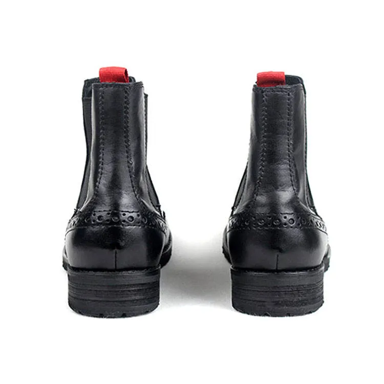 Handmade Patent Cow Leather High Ankle Boots