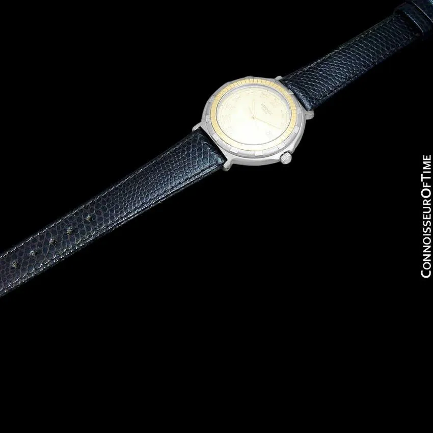 Hermes Mens Full Size Captain Nemo Quartz Divers Watch - Stainless Steel & 18K Gold Plated