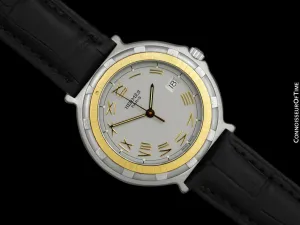 Hermes Mens Full Size Captain Nemo Quartz Divers Watch - Stainless Steel & 18K Gold Plated