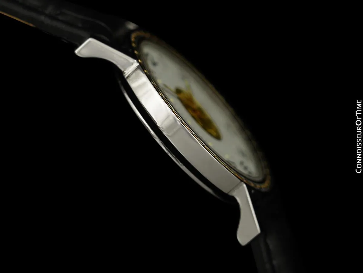 Hermes Sellier Mens or Unisex Quartz Watch - Stainless Steel & 18K Gold