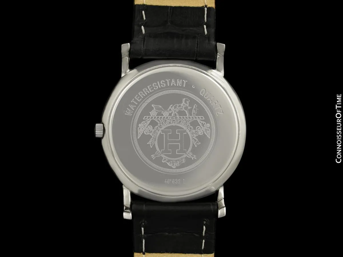 Hermes Sellier Mens or Unisex Quartz Watch - Stainless Steel & 18K Gold