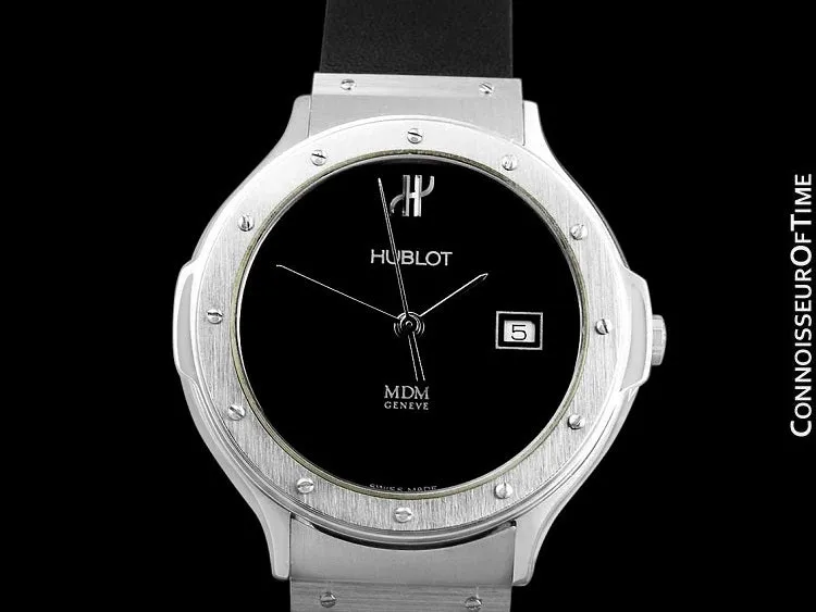Hublot MDM Mens Unisex Watch with Date - Stainless Steel